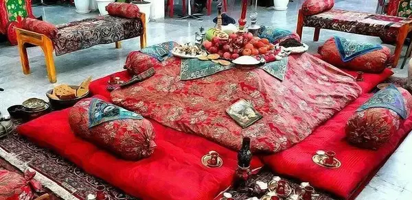 عکس ایده سفره یلدایی سنتی