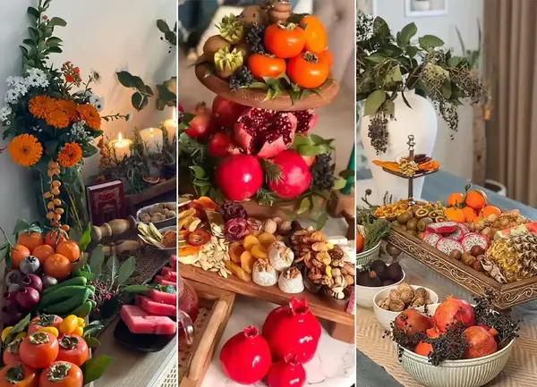 عکس ایده سفره یلدایی سنتی