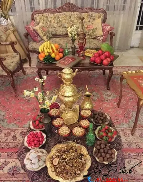عکس ایده سفره یلدایی سنتی