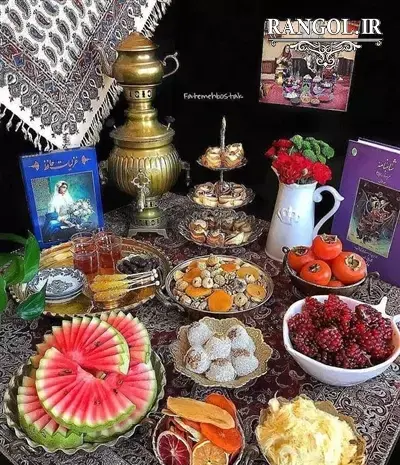 عکس ایده سفره یلدای ساده