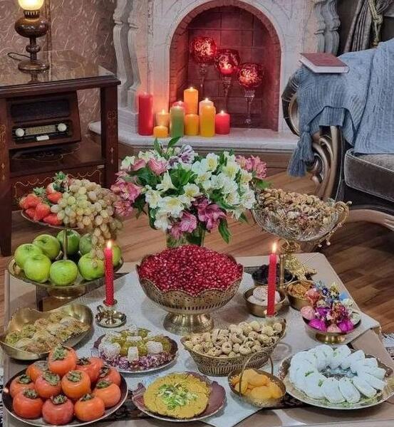 عکس ایده سفره شب یلدا سنتی