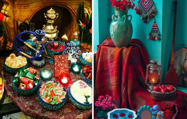 عکس ایده سفره شب یلدا سنتی
