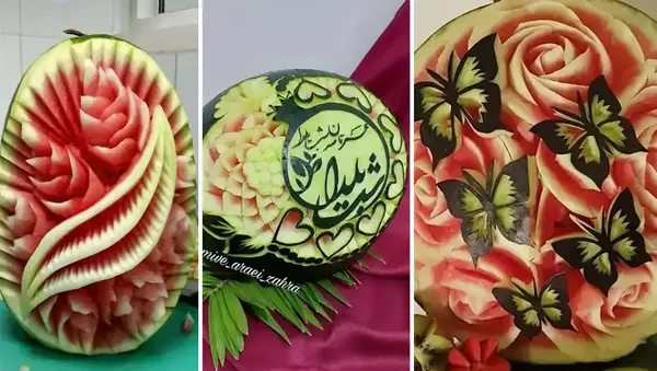 عکس ایده هندوانه شب یلدا ساده