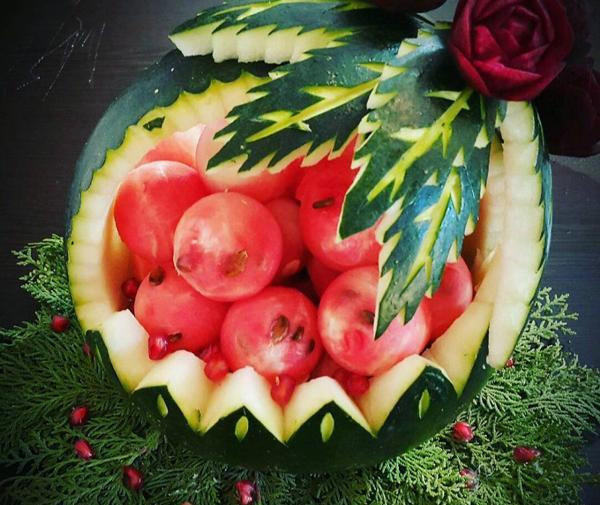 عکس ایده هندوانه شب یلدا ساده