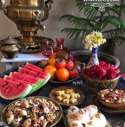 عکس ایده چیدن میز شب یلدا