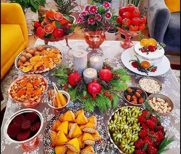 عکس ایده پذیرایی یلدایی