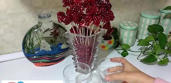 عکس ایده های تزیین انار برای شب یلدا