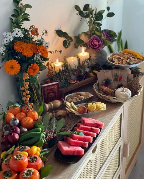 عکس ایده برای شب یلدایی عروس