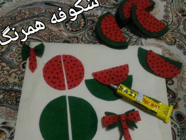 عکس ایده کاردستی با نمد برای یلدا
