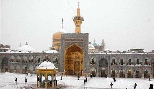 عکس زیبا از برف مشهد