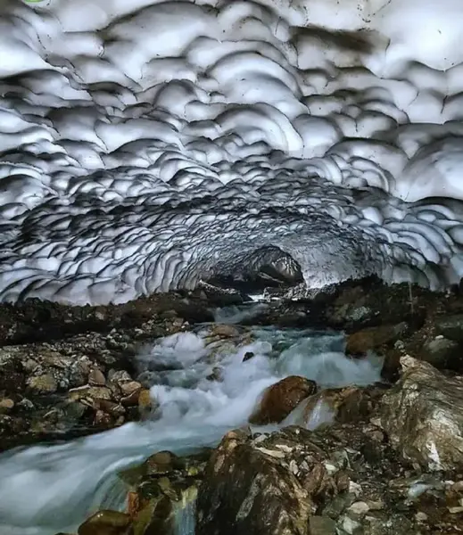 عکس تونل برفی لرستان