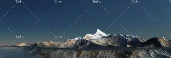 عکس برف در کوهستان