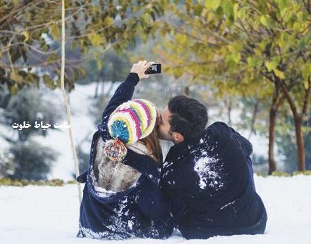 عکس تو برف عاشقانه