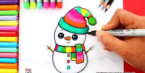 عکس نقاشی برف ساده