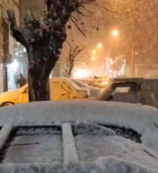 عکس برف در مشهد امروز