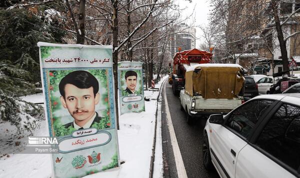 عکس از بارش برف در تهران