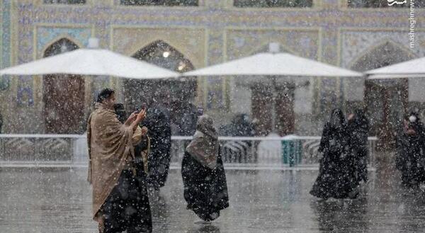 عکس های برف مشهد امروز