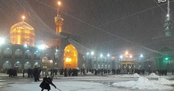 عکس های برف مشهد امروز