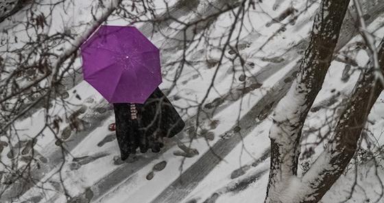 عکس بارش برف امروز در مشهد