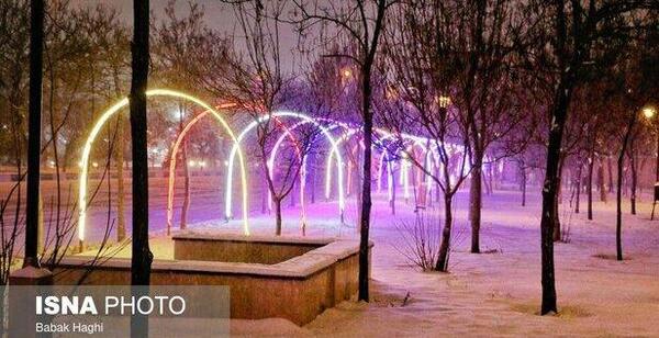 عکس بارش برف در اردبیل