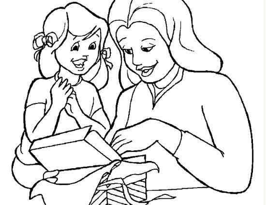 عکس نقاشی مادر دختری