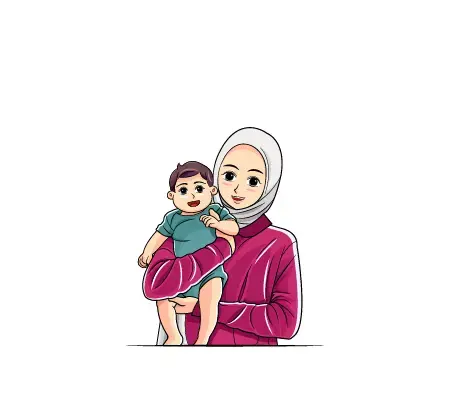 عکس مادر و کودک کارتونی