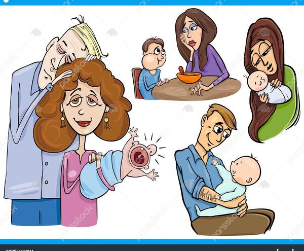 عکس مادر و کودک کارتونی