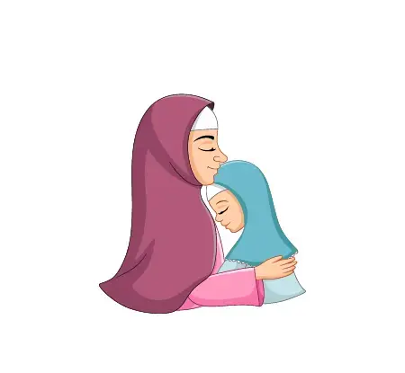 عکس پدر و مادر کارتونی با حجاب