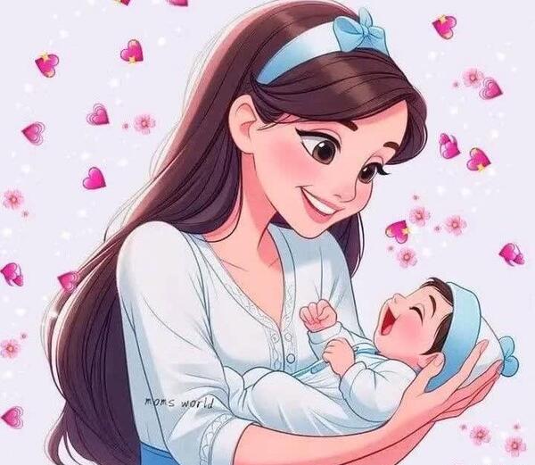 عکس پدر و مادر کارتونی با حجاب