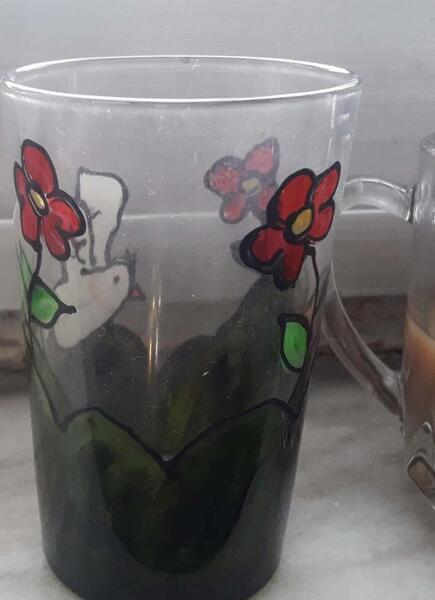 عکس نقاشی لیوان ساده قشنگ