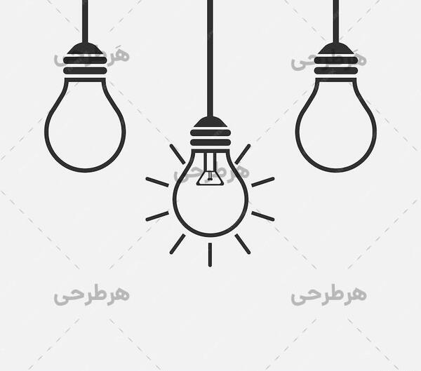 عکس نقاشی لامپ روشن