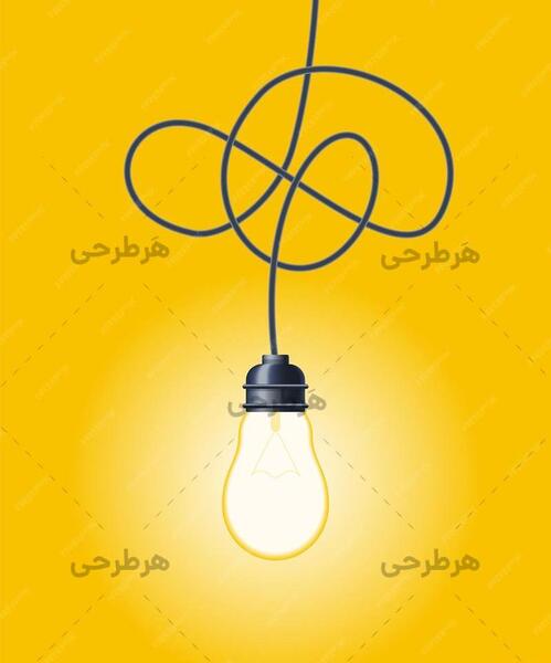 عکس نقاشی لامپ شکسته