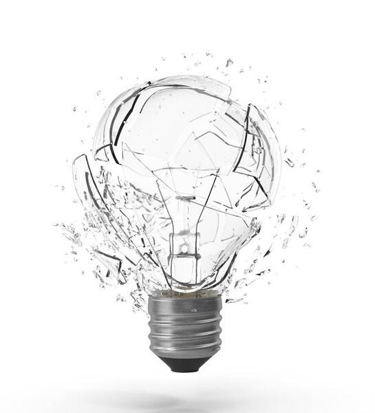 عکس نقاشی لامپ شکسته