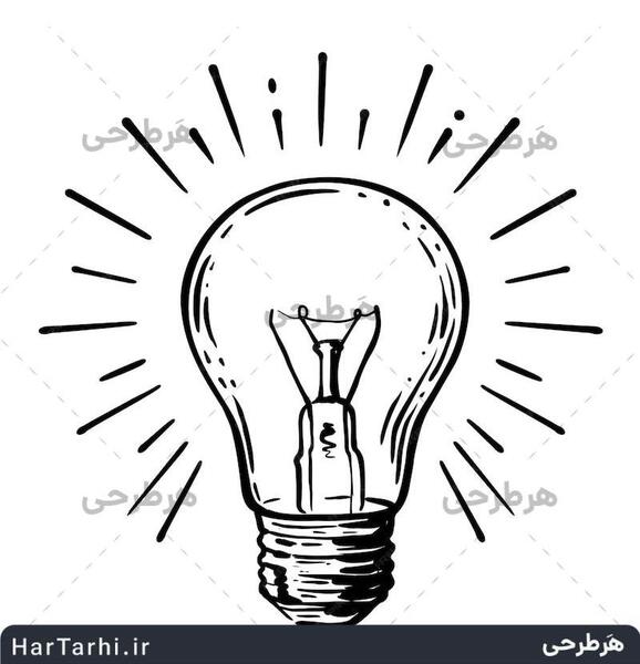 عکس نقاشی لامپ شکسته