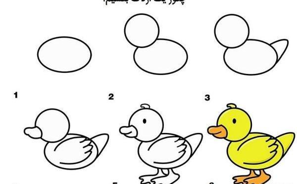 عکس نقاشی ماشین کودکانه مرحله به مرحله