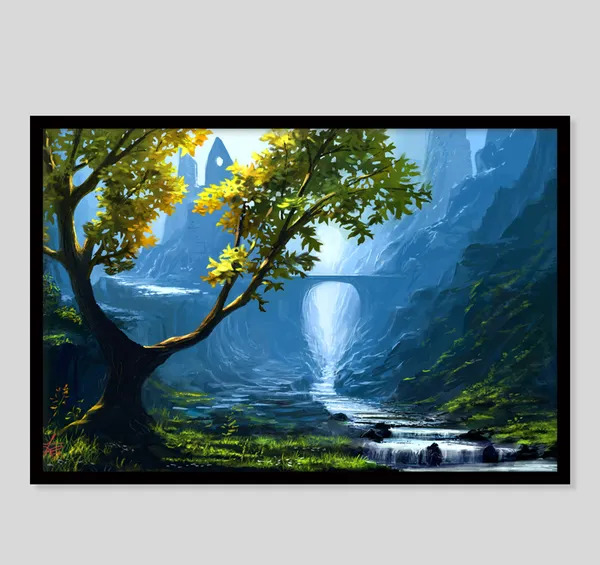 عکس نقاشی منظره طبیعت