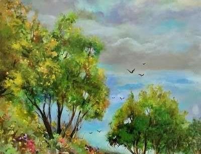 عکس نقاشی منظره طبیعت