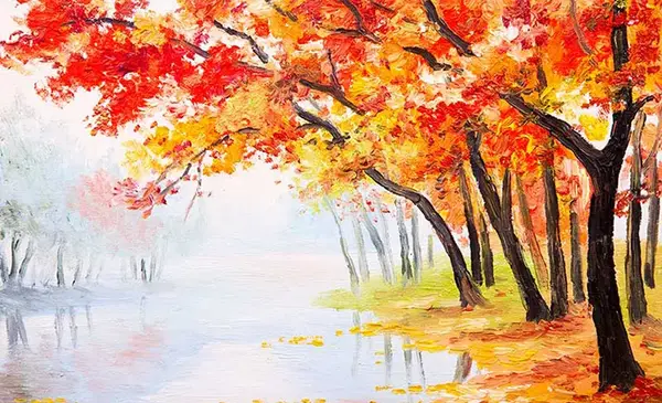 عکس نقاشی منظره طبیعت