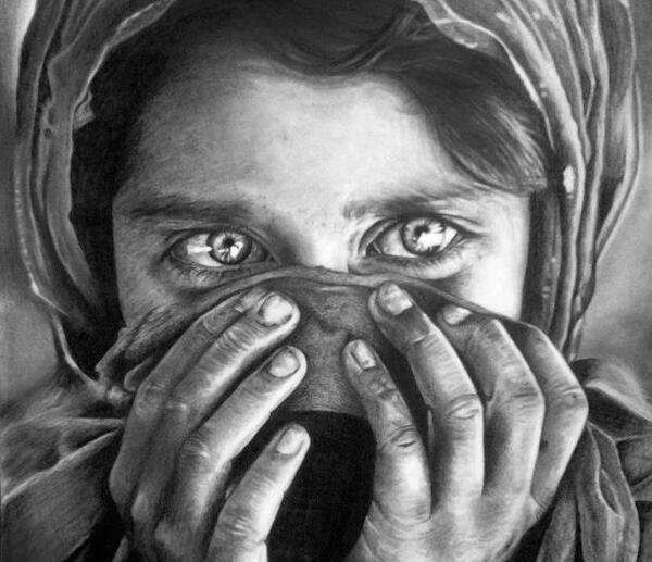 عکس نقاشی منظره سیاه قلم