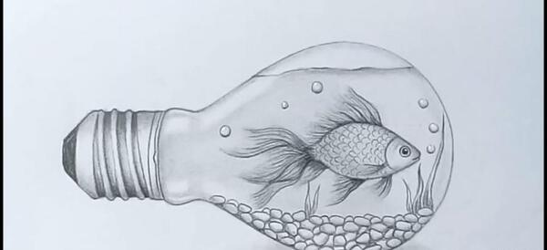 عکس نقاشی ماهی حرفه ای
