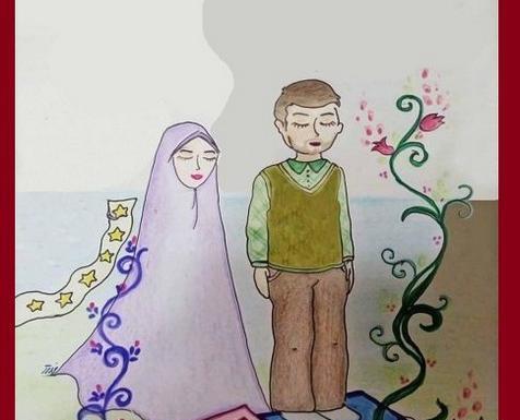 عکس نقاشی نماز دخترانه اسان