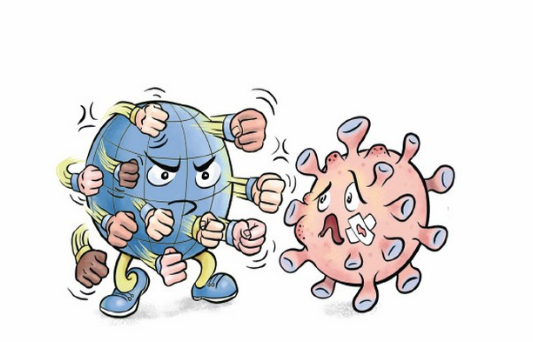 عکس نقاشی ویروس کرونا فانتزی