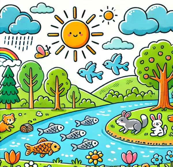 عکس نقاشی هوای پاک و آلوده آسان