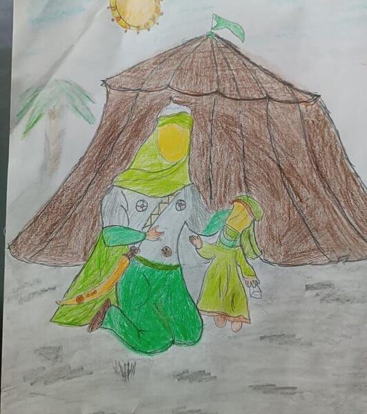 عکس نقاشی یا حسین شهید