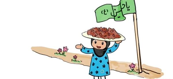 عکس نقاشی ساده خیمه امام حسین