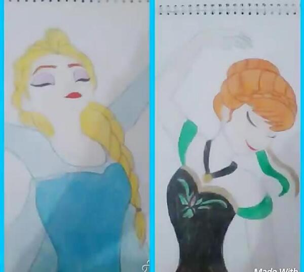 عکس نقاشی ساده السا آنا