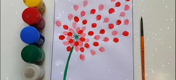 عکس نقاشی ساده با آبرنگ روی کاغذ