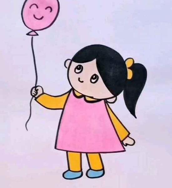 عکس نقاشی آدمک ساده دخترانه