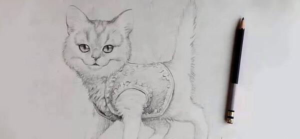 عکس نقاشی ساده با مداد سیاه دخترانه