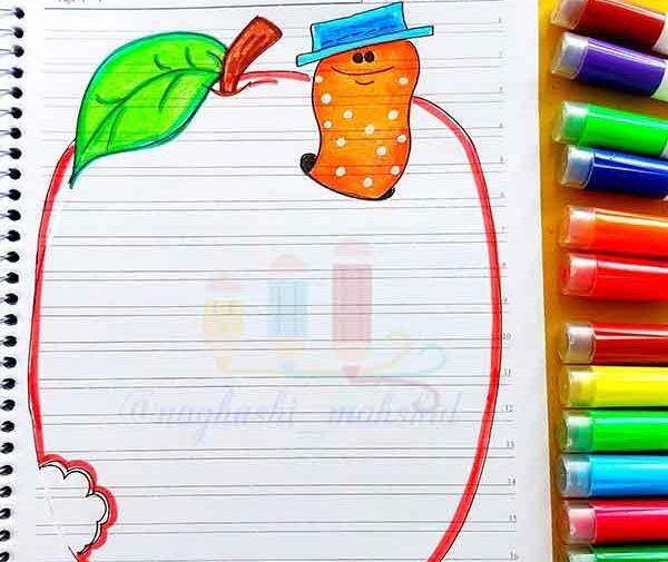 عکس نقاشی ساده برای دفتر مشق کلاس دوم